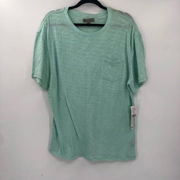 CHARLES AND A HALF Seafoam Green Short Sleeve Knit Pocket Tee Tshirt NWT Men M - Picture 2 of 7